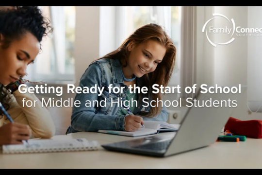 Getting Ready for the Start of School for Middle and High School Students